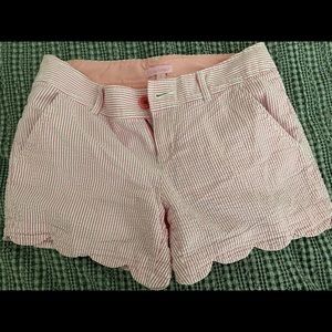 Pink seersucker shorts size 2 lilly Pulitzer
